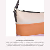 RADLEY London Lyme Terrace Stripe Women’s Medium Leather Shoulder Bag, Clay Pink