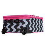 Rockland Fashion Softside Upright Luggage Set, Expandable, Pink Chevron, 2-Piece (14/19)