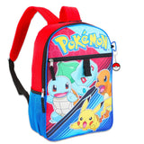Pokemon Backpack for Boys 8-12 - Bundle with 16" Backpack, Storage Case, Pencil Holder, Water Bottle, Stickers, More Backpack Set for Kids
