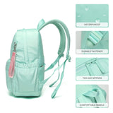 Reqinqin SUNEIGHT 30L Girls School Backpack Waterproof Large Capacity-Lightweight Travel Bookbag for Elementary Students Ages 6-18 Years Old,Durable Toddler Backpack for Kids (Green)