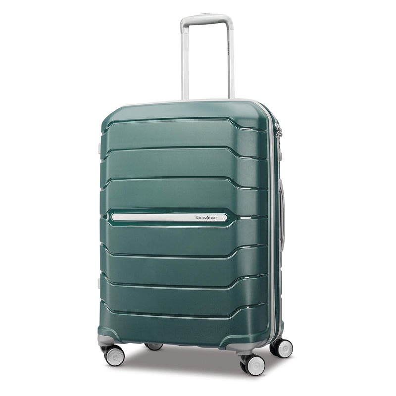 Samsonite Freeform Hardside Expandable with Double Spinner Wheels, Sage Green, Checked-Medium 24-Inch