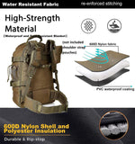 Expandable 40-64L Military Tactical Backpack 3 Day Bag Hiking Gym Sport Camping