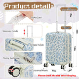 Redbaker 18 Inch 6 Pcs Kids Luggage Set Kids Rolling Luggage Double Pattern Suitcase for Boys Girls Gifts(Light Blue, Flower Style)