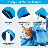 Cat Carrier Pouch, Soft Cat Bag Carrier for Bonding & Stress-Free Vet Visits, Cozy Cat Pouch Carriers to Comfort and Cuddle Your Kitty, for Medium & Small Cats, Sky Blue