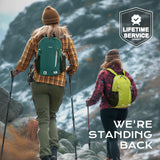 VPBAGE 15L Water-resistant Hiking Daypack, Small Backpack Travel Outdoor, Lightweight Day Pack with Tool Loops