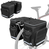 Marscamd 50L Bike Panniers with a Rain Cover, Bike Saddle Bag with Expandable Compartment and Multiple Pockets, Black