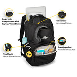 High Sierra Swoop Backpack, Lightweight Bookbag, Large Main Compartment + External Accessory Pockets, Separate Laptop Pocket, Dual Water Bottle Pockets, Fits most 17” Laptops, 30L Capacity, Flamingo
