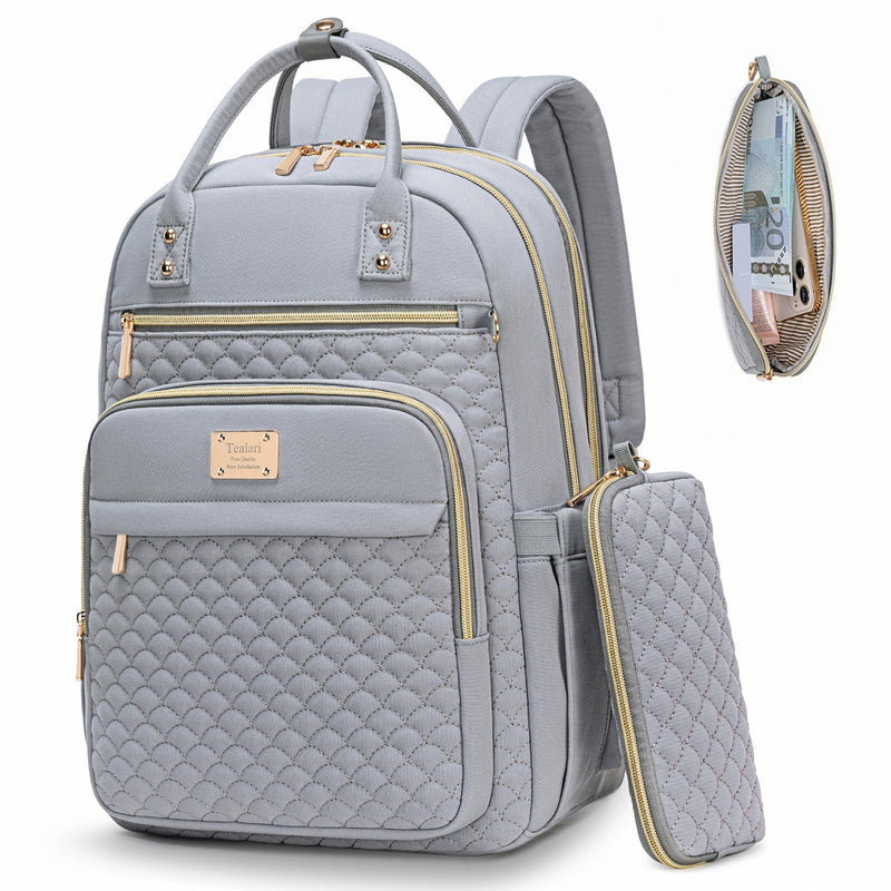 Tealari Laptop Backpack for Women,15.6 Inch Laptop Backpack for Work,Water Resistant Travel Backpack,College Bookbag with Wallet