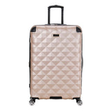 Kenneth Cole REACTION Diamond Tower Collection Lightweight Hardside Expandable 8-Wheel Spinner Travel Luggage, Rose Gold, 28-Inch Checked