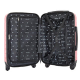kensie 22" Peonies Hardside Carry-On Luggage with ID Tag, Flowering Ginger