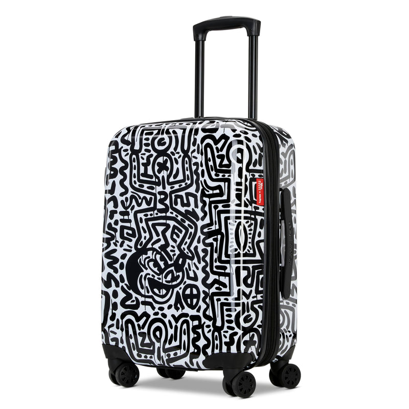 American Tourister Keith Haring Mickey Mouse Hardside Luggage with Spinner Wheels, Carry-On 19-Inch