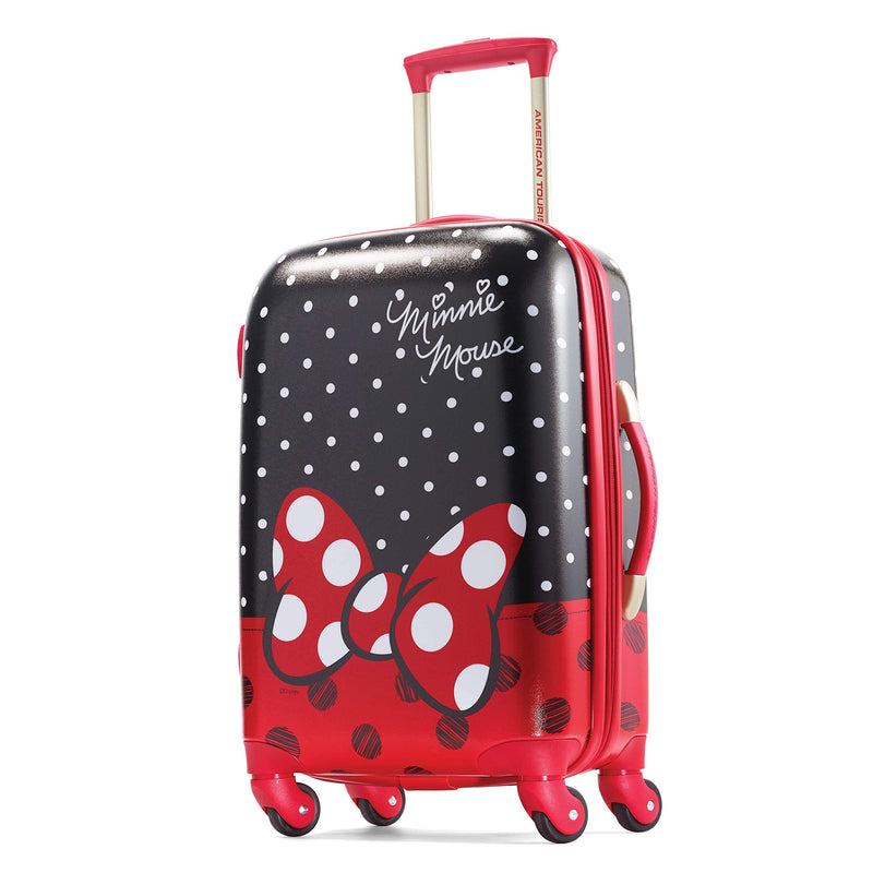 American Tourister Disney Hardside Luggage With Spinner Wheels, Minnie Mouse Red Bow, Carry-On 21-Inch