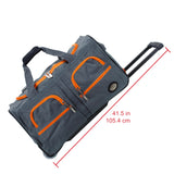 Rockland Rolling Duffel Bag, Charcoal, 22"