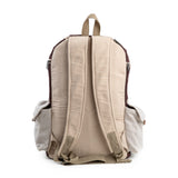 Large Hemp Backpack Multi 8 Functional Pocket Bag - Eco Friendly Unisex Rustic Durable Day Backpack by Freakmandu