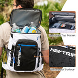 Heytrip Cooler Backpack 54 Cans Insulated Cooler Bag, Keep Freeze for 20 Hours, Waterproof & Leak-Proof Cooler with Multi-Compartments(White)