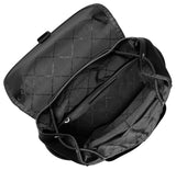 Michael Kors Men's Hudson Slim Flap Backpack, Black, One Size