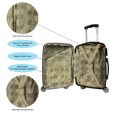 World Traveler Butterfly 20-Inch Carry-On Polycarbonage Hardside Expandable Spinner Luggage with Enhanced Wheel System
