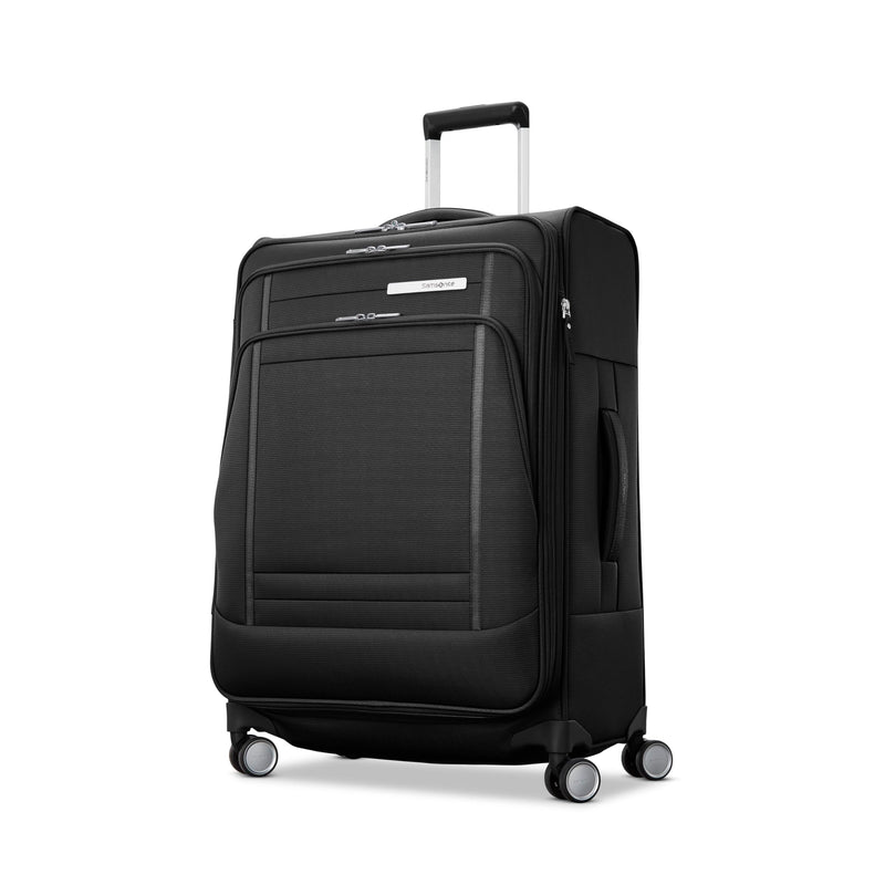 Samsonite UpLIFT Lightweight Medium Checked Softside Luggage with Spinner Wheels - Expandable - Airline-Approved, Polyester Soft Suitcase for Ultra Light Travel - Black