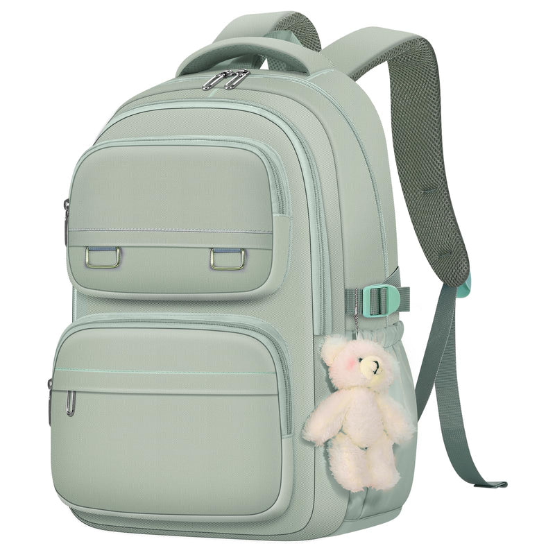 KBTYE School Backpack for Kids Girls Cute Travel Backapck for College Women Men Casual Laptop Bookbag for Teen Student(Green)