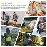 FIORETTO 15L Hiking Backpack for Women Men Mini Packable Backpack Lightweight Small Daypack for Camping Travel Outdoor, Beige