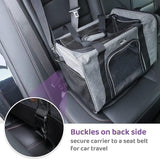 Wakytu TSA Approved Pet Carrier for Small Cats Dogs, Travel Bag with Adequate Ventilation, 5 Mesh Windows, 3 Entrance, Locking Safety Zippers, Padded Shoulder and Carrying Strap, Small