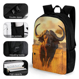 African Buffalo Sunset Backpack with Pocket Travel Daypack Laptop Lightweight Gear Bag for Office Commute Travel