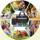 IGOLUMON Dog Travel Bag Large Pet Travel Bags Set for Supplies Weekend Travel Kit Tote Organizer Multi-Pockets Food Travel Bag with 2 Extra Large Food Containers, 2 Dog Bowls, 1 Feeding Mat