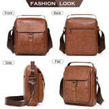 MIAZIB Messenger Bag for Men Brown Multi-pocket Crossbody Shoulder Chest Bag Man Purse Crossbody Bags for Work Business (Brown)