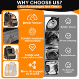 Discala Cat Backpack Carrier for Medium Small Dog Cat up to 20lbs, Pet Carrier Backpack, Ventilated Mesh Soft Sided Dog Backpack Carrier for Travel, Hiking, Outdoor Use - Grey