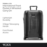 TUMI - Tegra-Lite 4 Wheel Luggage - Highly Durable Suitcase, Flexible Shell, Sleek and Lightweight Men's and Women's Expandable Rolling Bag - International, Black Graphite