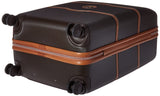 DELSEY PARIS Chatelet Hard+ Hardside Luggage with Spinner Wheels, Chocolate Brown, Checked-Medium 24 Inch