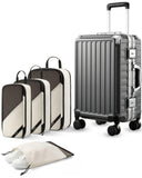 LUGGEX Zipperless Carry On Luggage and 4 Set Packing Cubes Bundle – Travel Essentials
