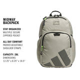 adidas Midway Small Backpack for women and men, durable laptop bag