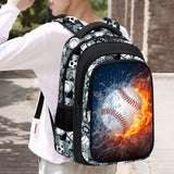 Fitvc School Backpack for Boys - Baseball Boys Backpack for Kids Children Teens Elementary Middle School - 17″ Sport Bookbag Travel Back Pack for Age 6-18