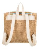 Roxy Woven Straw Backpack | Travel | Vacation | Lightweight | Natural Materials | Eco Friendly, Coco Pearl - Natural Sea