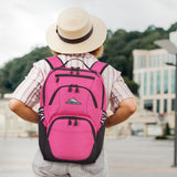 High Sierra Swoop Backpack, Lightweight Bookbag, Large Main Compartment + External Accessory Pockets, Separate Laptop Pocket, Dual Water Bottle Pockets, Fits most 17” Laptops, 30L Capacity, Flamingo