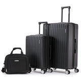 Rockland Huntington 3 PC Luggage Set, 2 PC Hard Case Upright Luggages with Spinner Wheels and a 14