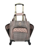 London Fog Brentwood IV 15" 4-Wheel Under the Seat Bag, Rose Charcoal