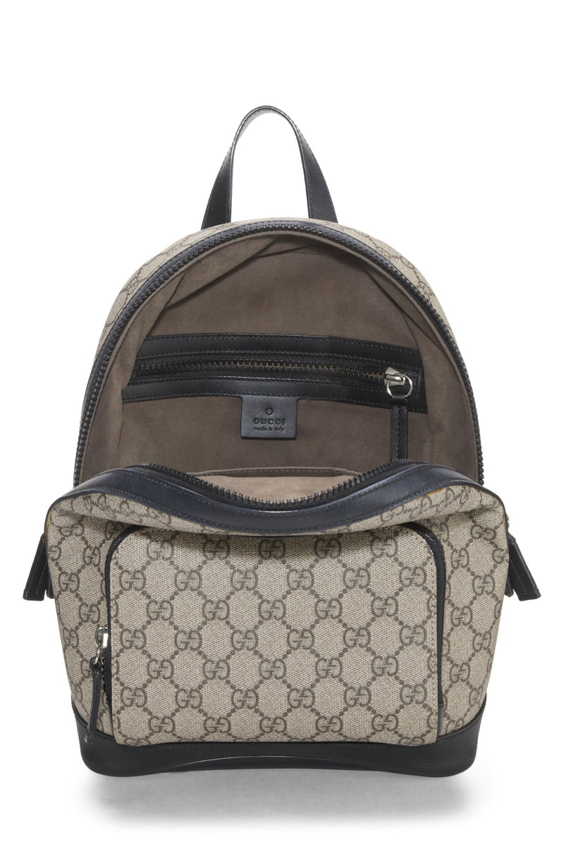 Gucci, Pre-Loved GG Supreme Canvas Eden Backpack Small, Black