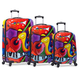 Dejuno Dejuno 3-piece Lightweight Hardside Spinner Upright Luggage Set - Jazz Luggage Set, Jazz