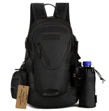 ArcEnCiel 15L Motorcycle Backpack Tactical Bag Rucksacks for Outdoor Camping Trekking with Patch(Black)