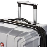 SwissGear 3750 Hardside Luggage with Spinner Wheels, Silver, Checked-Medium 23-Inch