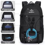 SEMSTY Hiking Backpack, 30L/40L/50L Expandable Hiking Backpack for Men and Women, Travel Backpack Flight Approved