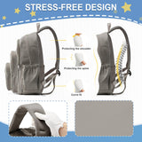 weradar School Backpack For Women Men, Lightweight Casual Daypack College Backpacks, Aesthetic Students Bookbag, Backpack With Lots Of Pockets,Cute High School Bag For Boys Girls(Gray Brown)