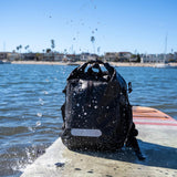 Ho Stevie! Waterproof Surf Backpack - Heavy Duty with Laptop Sleeve - Roll Top Closure Keeps Your Gear Dry In Bag - 25L