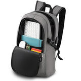Masirs Laptop Travel Backpack - Adjustable Shoulder Straps, Zippered Compartments with Side Pockets for Water Bottle or Umbrella. Headset and USB Charging Port. Perfect for Business or Traveling.