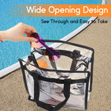 Hoiny Clear Bag for Stadium Events Approved, 12x6x12 Large Transparent Tote Bag with Zipper, Clear Bag Stadium Approved for Gym Concert Sports Festivals School