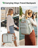 MATEIN HER 18x14x8 Personal Item Backpack for Spirit Airline, TSA Underseat Carry on Travel Weekender Bags for Women with Detachable Shoe Compartment, Custom-Fit 15.6" Laptop Sleeve