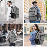 BIKROD Backpack for Men, TSA Travel Backpack, College Backpacks Water Resistant Back Pack with USB Charging Port, Business Anti Theft Durable Computer Bag Gifts Fits 15.6 Inch Laptop, Grey