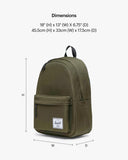 Herschel Classic Backpack, Ivy Green, Mod XL - 25L